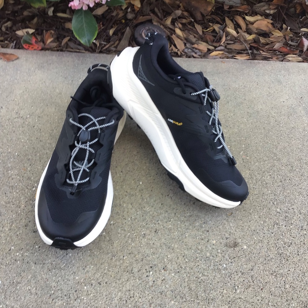 Hoka One One Transport Women's Black & White Athletic Running Shoes